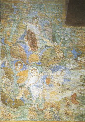 'Himmlisches Paradies' - Wandmalerei in der Marienkirche zu Bergen