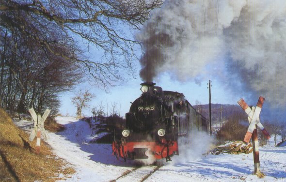 99 4802 mit P 108 bei Seelvitz, Februar 1996