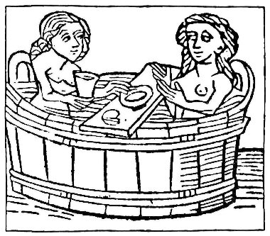 Wislaw und Margarete im Badezuber